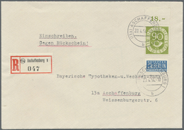 Br Bundesrepublik Deutschland: 1951, 2Pf.-90Pf., Kpl. Satz Oberrand Auf Einzelnen Briefen (led. 8Pf. Fe - Autres & Non Classés