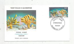 Timbre, FDC , 1 Er Jour , Nouvelle Calédonie , Fossile Vivant , Orstom , NOUMEA , 1988 - Lettres & Documents