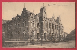 Landen - Maison Communale Et Ecoles - 1924 ( Verso Zien ) - Landen