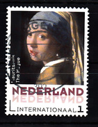 Nederland 2014 Nvph Nr 3197 Mi Nr 3250 "meisje Met De Parel "  Mauritshuis Den Haag Waarde "1" Internationaal Gestempeld - Gebruikt