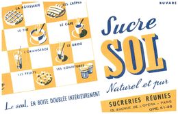 Su S/Buvard Sucre Sol  (Format 21 X 14)  (N= 1) - Sucreries & Gâteaux