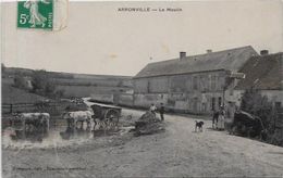 CPA  Attelage Campagne Travaux Des Champs Métier Circulé Arronville Le Moulin - Wagengespanne