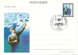 Turkey; 1997 Postal Stationery  "Ataturk And Airplanes" - Postal Stationery