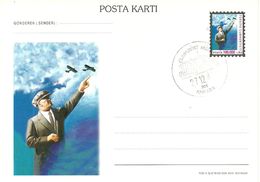 Turkey; 1997 Postal Stationery  "Ataturk And Airplanes" - Postal Stationery