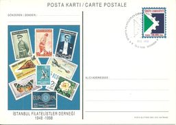 Turkey; 1998 Postal Stationery "50th Anniv. Of Istanbul Philatelists Society" - Postal Stationery