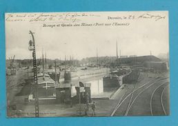 CPA Rivage Et Quais Des Mines Port Sur L'Escaut Chemin De Fer Péniche DENAIN 59 - Denain