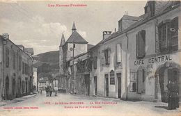 65-SAINT-PE-DE-BIGORRE- LA RUE PRINCIAPLE , ROUTE DE PAU ET L'EGLISE - Saint Pe De Bigorre