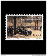 Luxembourg 2014 - 100 Years Ago: Beginning Of World War One Mnh - WW1 (I Guerra Mundial)