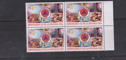 L) 2017 CUBA, ANNIVERSARY 55 OF CIVIL DEFENSE, RESCUE, PROTECTION, NATURAL DISASTER, MULTIPLE STAMPS, MNH - Nuevos