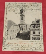 Gruss Aus Werdau I.S. - Evangel . Kirche :: Tampon 1900   ----------- 437 - Werdau