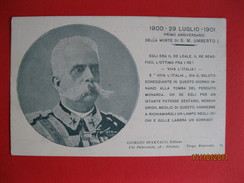 ITALIA - S.M. UMBERTO I. PRIMO ANNIVERSARIO DELLA MORTE 1901 - Familias Reales