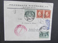 BRIEF Salonique - Prag 1939  //  D*28106 - Cartas & Documentos