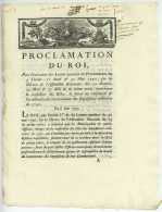 Revolution - 1790 - Assemblee Nationale - Proclamation Du Roi Louis XVI - Décrets & Lois