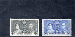 HONDURAS 1937 * - Honduras Britannique (...-1970)