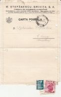 KING CHARLES II, AVIATION, STAMPS, BUCHAREST COMPANY HEADER CLOSED LETTER, 1937, ROMANIA - Lettres & Documents