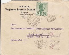 KING CHARLES II, STAMPS ON REGISTERED COVER, 1940, ROMANIA - Lettres & Documents