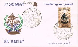 24549. Carta EL CAIRO (Egypte) 1965. Land Forces Day. Militar - Lettres & Documents