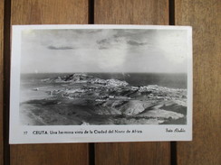 CPA PHOTO ESPAGNE CEUTA VUE GENERALE AERIENNE - Ceuta