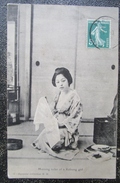 Japon Morning Toilet Of A Keloung Girl Cpa - Sonstige & Ohne Zuordnung