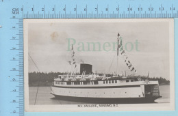 Nanaimo BC  - Real Photo Reel, M.V. Kahloke By Gowen Sutton Co - Post Card - Nanaimo