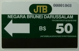 BRUNEI -  Autelca - D3 - Type 1 - With No Bar - $50 - Used - Rare - Brunei