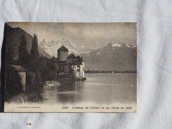 Switzerland Montreux, Le Chateau De Chillon  Et Les Dents Du Midi Stamps 1911    A 159 - Montreux