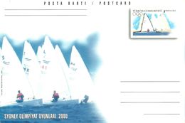 Turkey; 2000 Postal Stationery "Sydney Olympic Games (Sailing)" - Postal Stationery