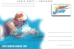 Turkey; 2000 Postal Stationery "Sydney Olympic Games (Swimming)" - Postal Stationery