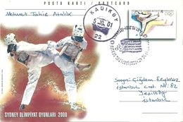Turkey; 2000 Postal Stationery "Sydney Olympic Games (Karate)" - Postwaardestukken