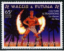 Wallis Et Futuna 2017 - Danse Du Feu, Culture Et Traditions - 1 Val Neufs // Mnh - Ongebruikt