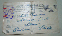 AUSTRALIA COWRA 1945 Card From Italian Pow CAMP 12 To ITALY AIR LETTER - Brieven En Documenten