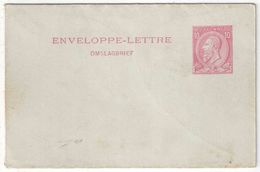 Belgique - Entier Enveloppe-Lettre 10c Rose Léopold II - Briefumschläge