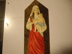 RUSSIE Peinture Vierge A L Enfant De OLGA  ALEXANDROVNA  ROMANOV ! Sur Carton - Sonstige & Ohne Zuordnung