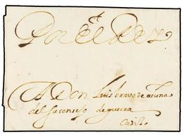 4 ESPAÑA. 1630 (23 Julio). <B>CORREO REAL</B>. MADRID A CÁDIZ. Carta Con Firma YO EL REY De FELIPE IV. En El Frente Fran - Autres & Non Classés