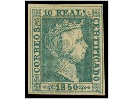 83 (*) ESPAÑA. Ed.5. <B>5 Reales</B> Verde. Magnífico Ejemplar, Tres Márgenes Enormes Y El Cuarto Completo. Cert. COMEX  - Other & Unclassified