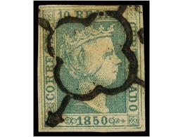 84 ° ESPAÑA. Ed.5. <B>10 Reales</B> Verde. MAGNÍFICO EJEMPLAR. Cert. GRAUS Y CEM. Cat. 3.260€. - Other & Unclassified