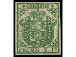 138 * ESPAÑA. Ed.32ed. <B>2 Cuartos</B> Verde, Sello De Color Fresco Conservando Toda Su Goma Original, Doble Impresión  - Other & Unclassified