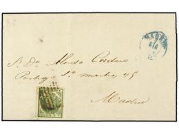 140 ESPAÑA. Ed.32. 1854. MADRID Correo Interior. <B>2 Cuartos</B> Verde. MAGNÍFICO EJEMPLAR Borde De Hoja. Cert. CEM. - Otros & Sin Clasificación