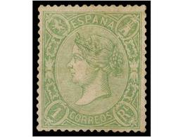 191 * ESPAÑA. Ed.78. <B>1 Real</B> Verde. Ejemplar De Excelente Presencia Aunque Redentado. Cat. 2.500€. - Altri & Non Classificati