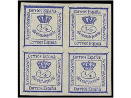 234 (*) ESPAÑA. Ed.115. <B>4/4 Cto.</B> Azul. Muy Bonito Ejemplar. Cat. 150€. - Other & Unclassified