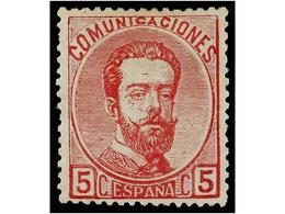 241 * ESPAÑA. Ed.118. <B>5 Cts.</B> Rosa. PIEZA DE LUJO. Cat. 35€. - Otros & Sin Clasificación