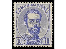 247 * ESPAÑA. Ed.121. <B>10 Cts.</B> Azul. PIEZA DE LUJO. - Autres & Non Classés