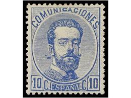 248 * ESPAÑA. Ed.121A. <B>10 Cts.</B> Azul, Tipo II. LUJO. - Other & Unclassified