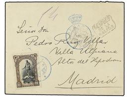 440 ESPAÑA. Ed.FR 17. 1916. MADRID Correo Interior Con Sello De Franquicia Castaño Y Negro, Mat. Del <B>SENADO</B>, Al D - Otros & Sin Clasificación