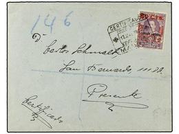 484 ESPAÑA. Ed.394. 1927. MADRID Correo Interior. <B>80 Cts. S. 10 Pts.</B> Lila, Mat. Especial De Certificados, Al Dors - Otros & Sin Clasificación