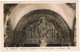 Delcampe - CPA Vezelay, Basilique De La Madeleine, Portail De Narthex, Le Tympan (pk35684) - Vezelay