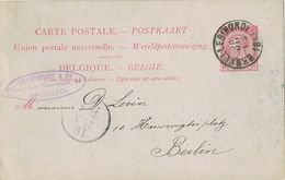 25961. Entero Postal BRUXELLES Nord  (Belgien)  1889 To Berlin - Internationale Antwortscheine