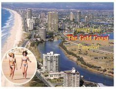 (225) Australia (with Australian Stamps At Bck Of Card) QLD - Gold Coast - Gold Coast