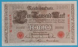 DEUTSCHES REICH 1000 MARK 21.4.1910 SERIE 7066193A P#44b  UNC - 1.000 Mark