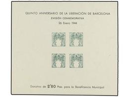 875 (*) ESPAÑA: AYUNTAMIENTO DE BARCELONA. Ed.61s. <B>HB SIN DENTAR.</B> <B>LEYENDAS EN COLOR NEGRO</B> Y <B>FALTA EL CO - Otros & Sin Clasificación